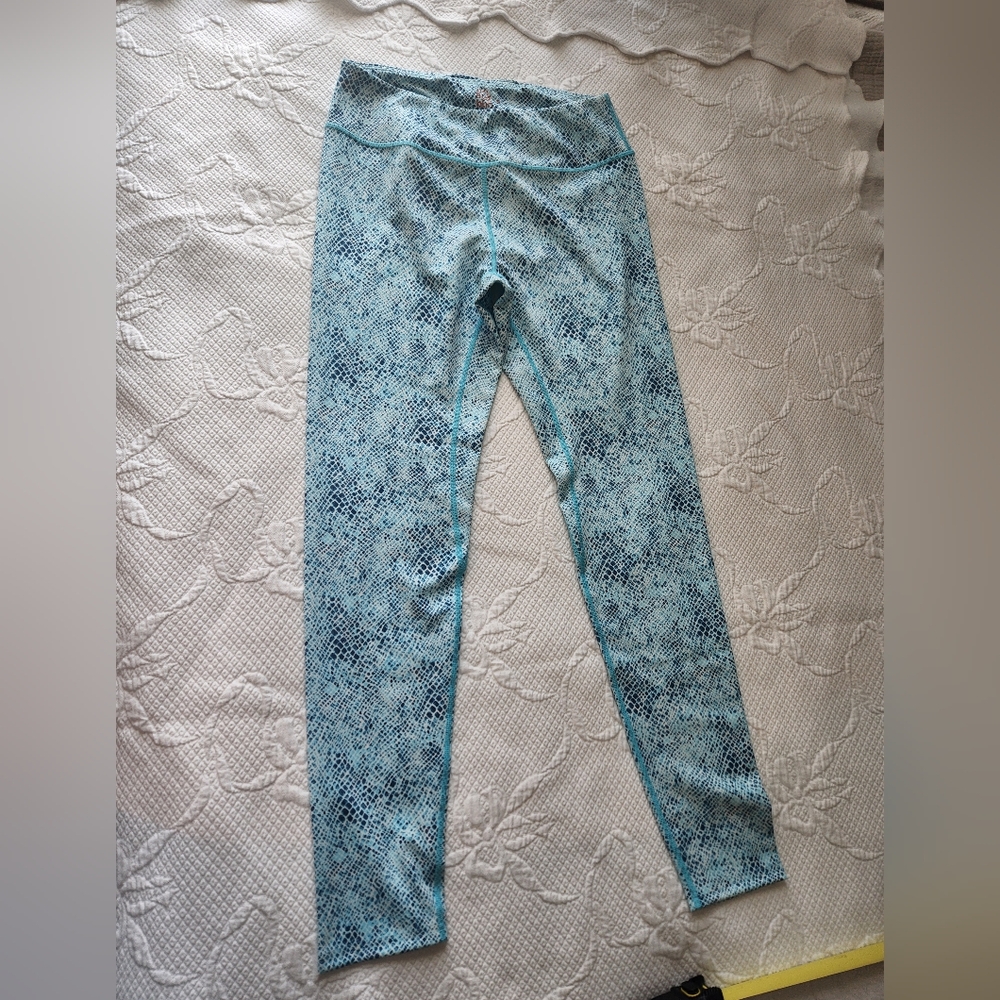 Blue Patterned Leggings